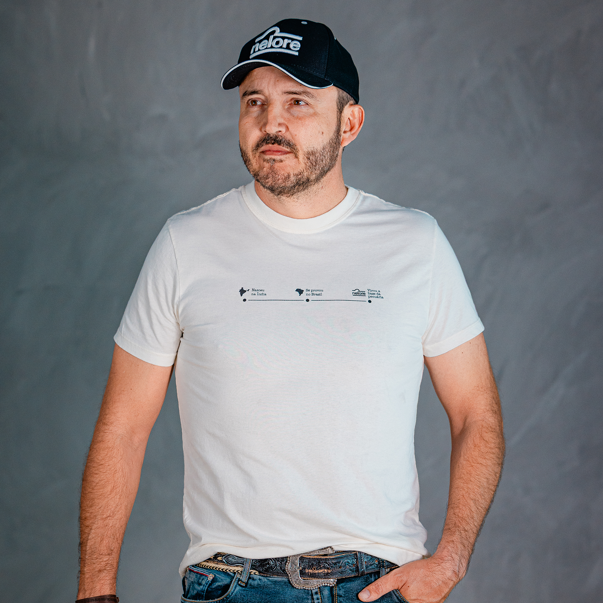 Camiseta Linha do Tempo (Off-white)