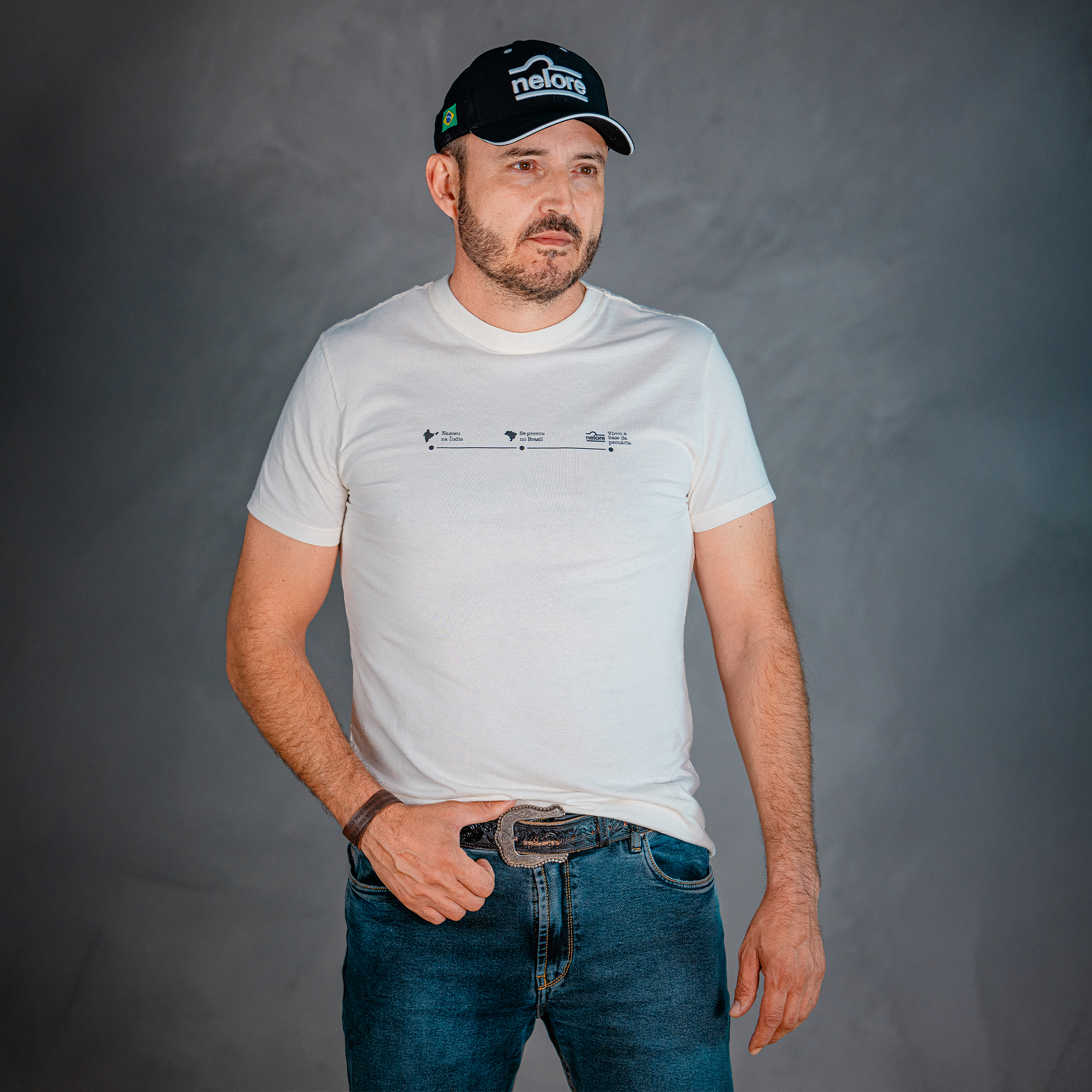 Camiseta Linha do Tempo (Off-white)